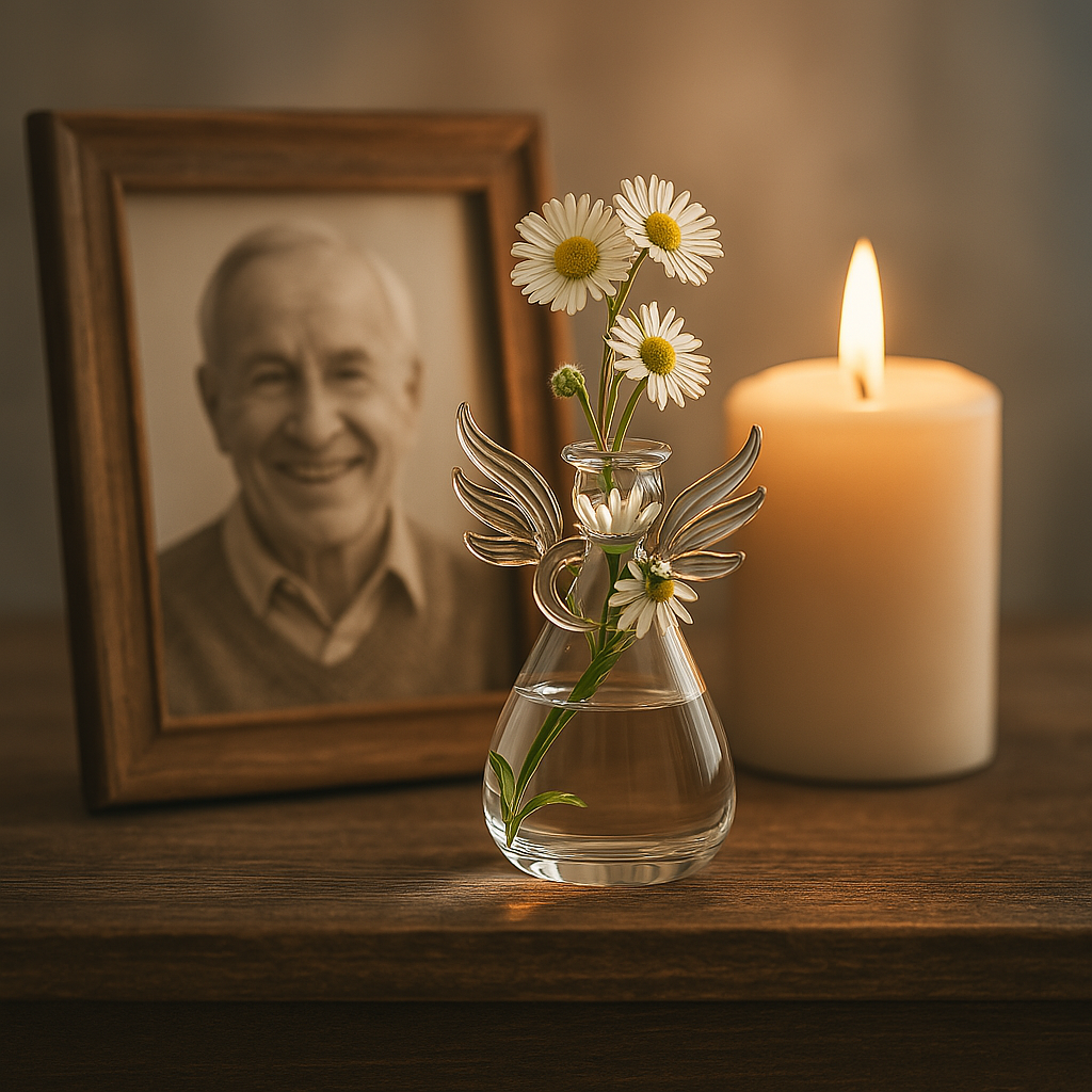 Watching Over You Angel Vase