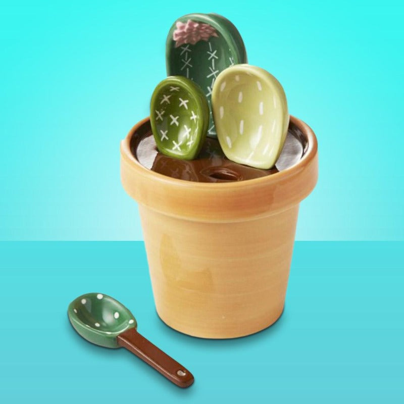  Ceramic Cactus Measuring Spoons and Cups, Cute
