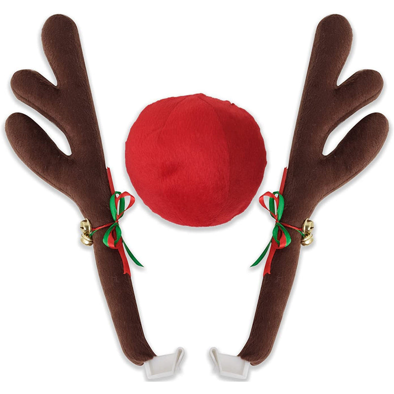 Reindeer Car Antlers & Nose Decoration Set
