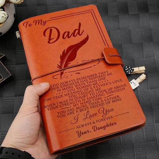 To My Dad - Father's Day Gift - Leather Journal