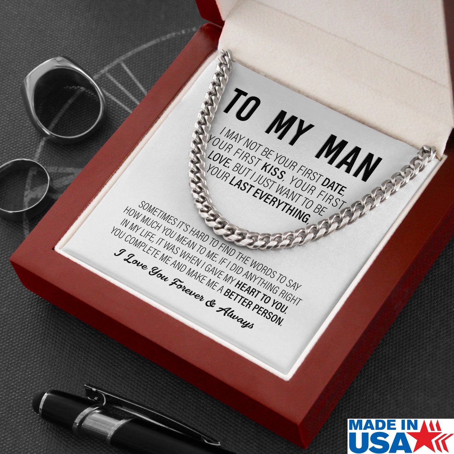 To My Man - Your Last Everything - Cuban Link Chain