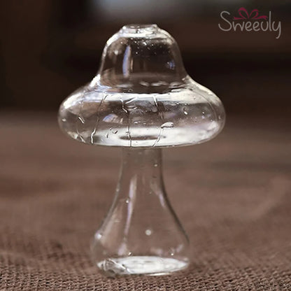Mushroom Shaped Glass Vase