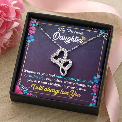My Precious Daughter - Double Hearts Necklace