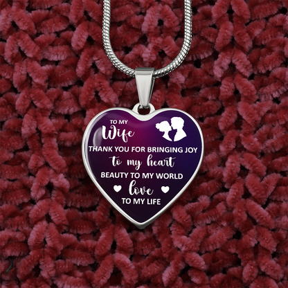 To My Wife Love of My Life | Heart Necklace