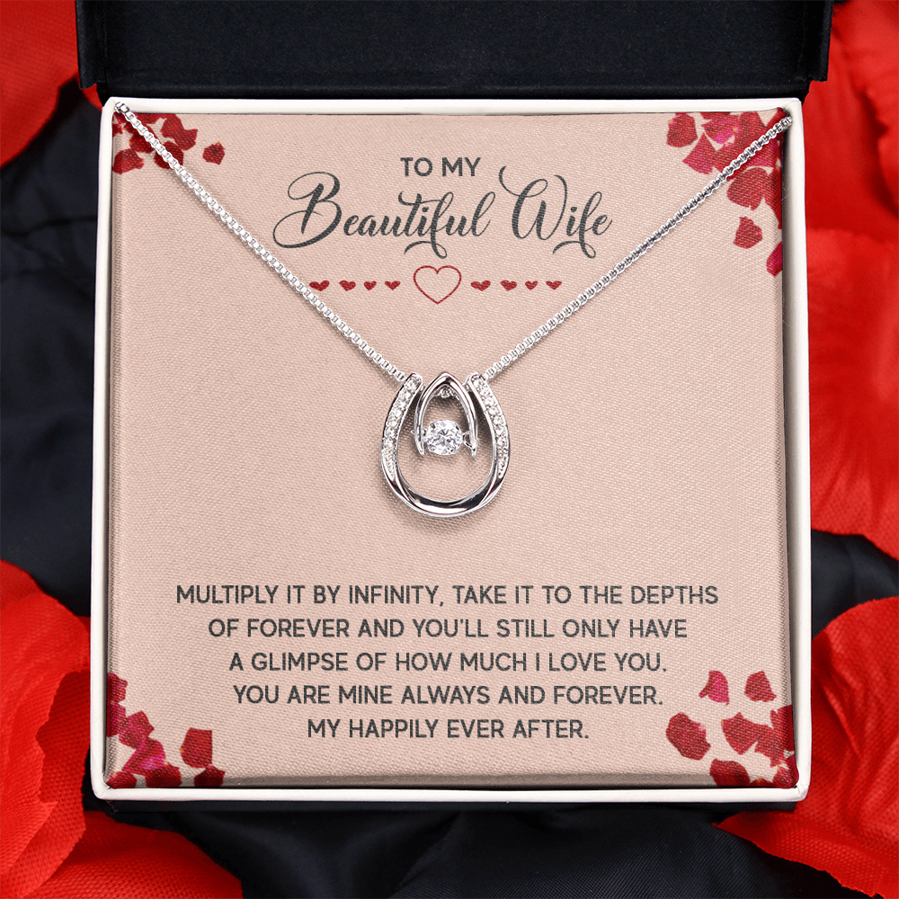 To My Beautiful Wife - Lucky in Love Necklace