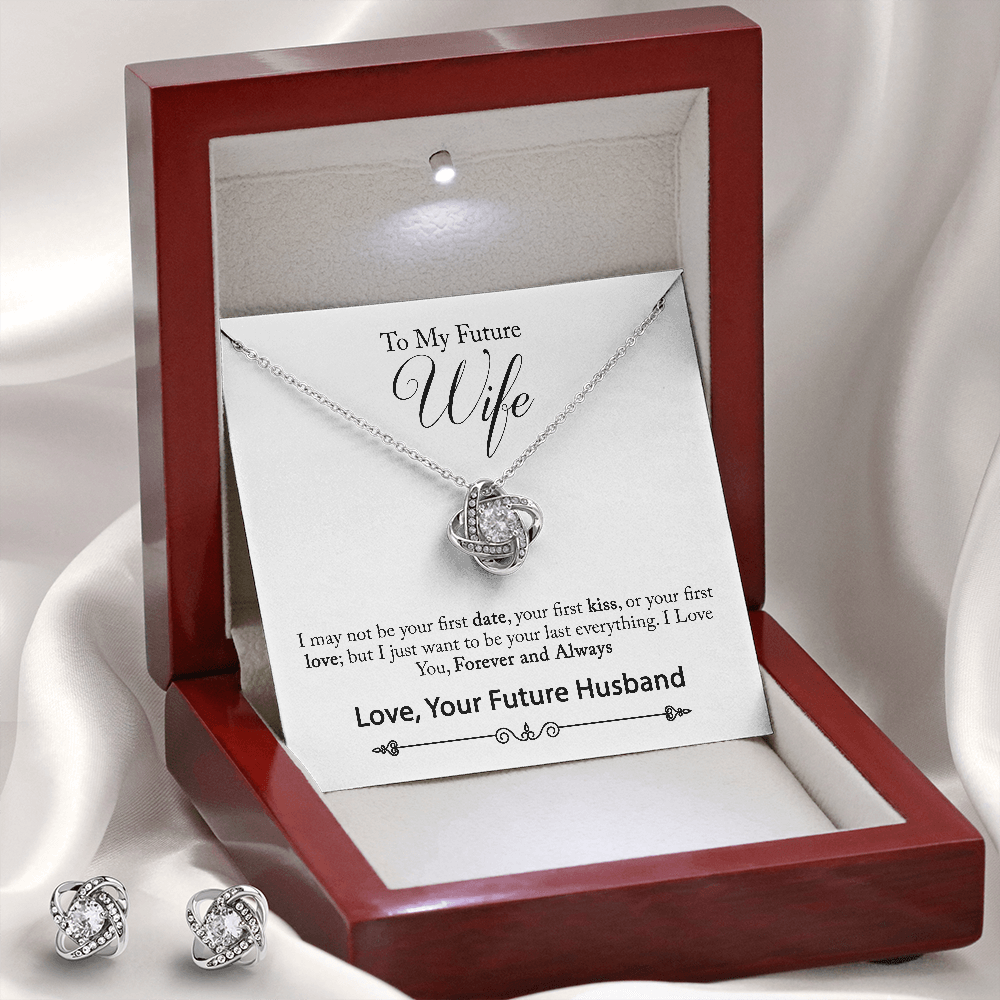 To My Future Wife - Love Knot Necklace + Earrings