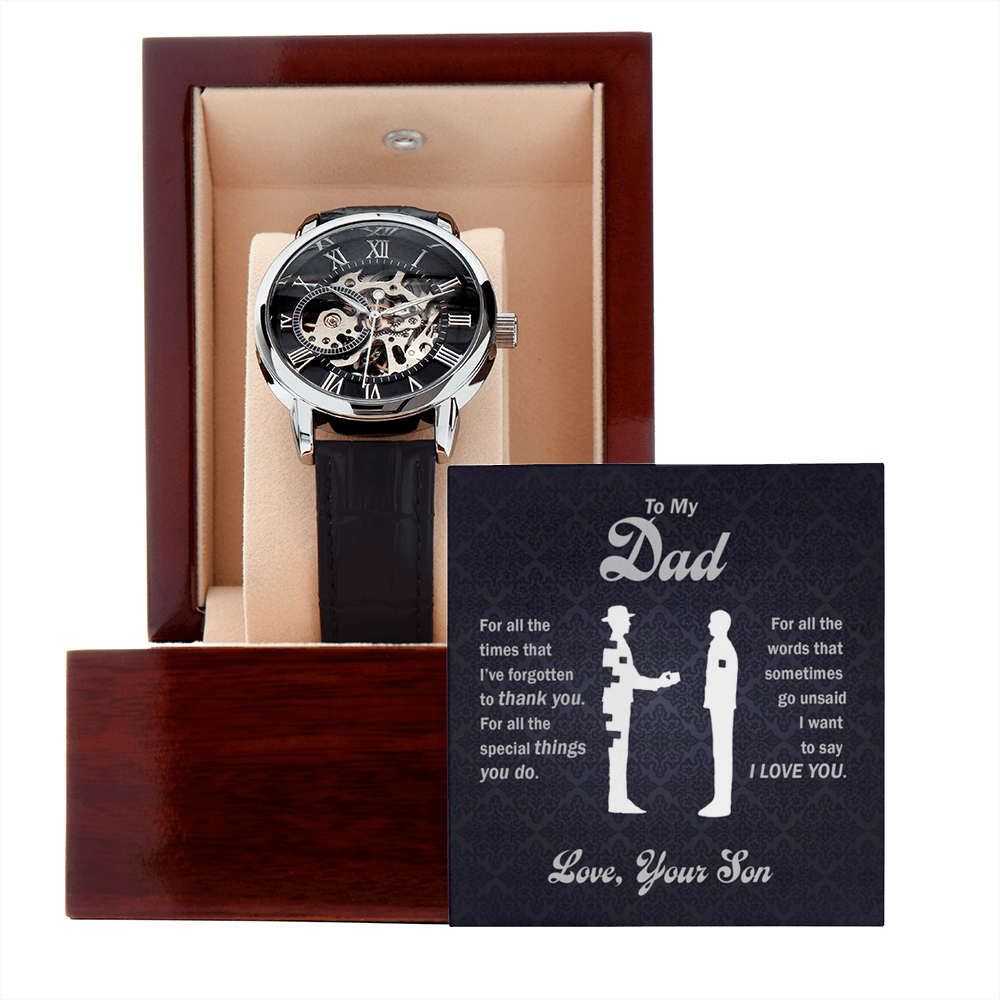 Dad - Son - For All The Words That Go Unsaid - Openwork Watch