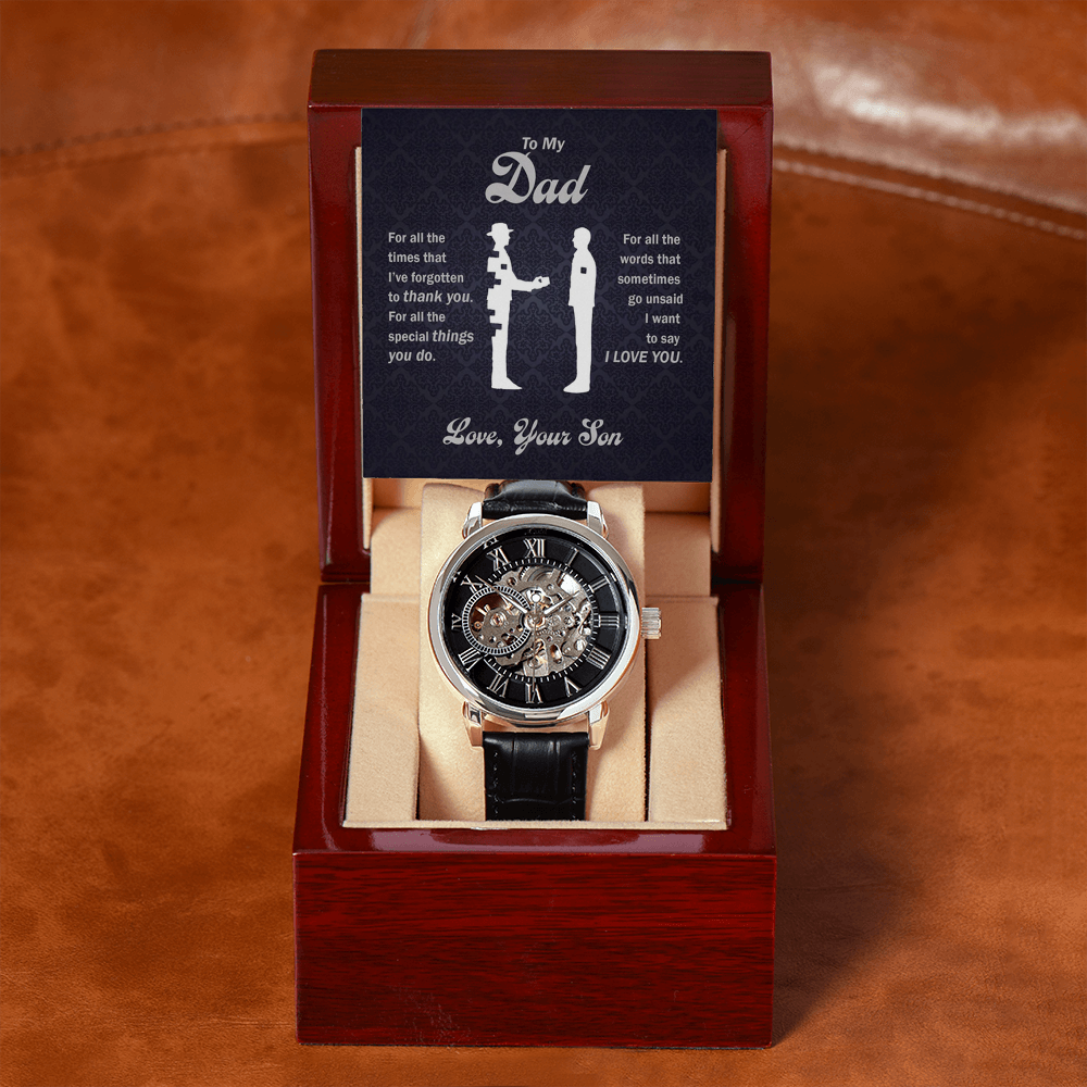 Dad - Son - For All The Words That Go Unsaid - Openwork Watch