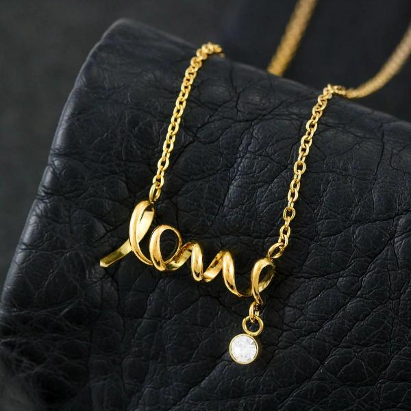 You are Strong - Script Love Necklace