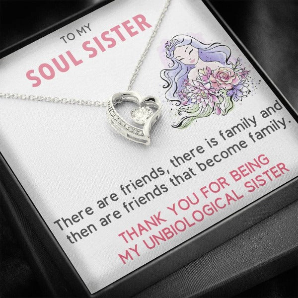 To My Unbiological Sister - Forever Love Necklace
