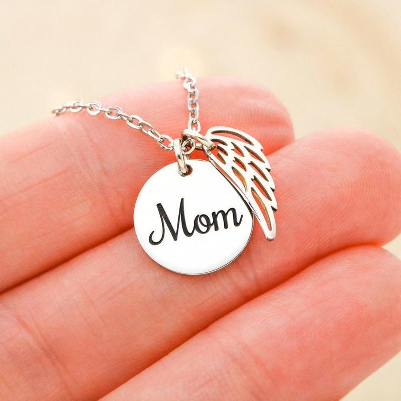 A Message to My Mom in Heaven Necklace