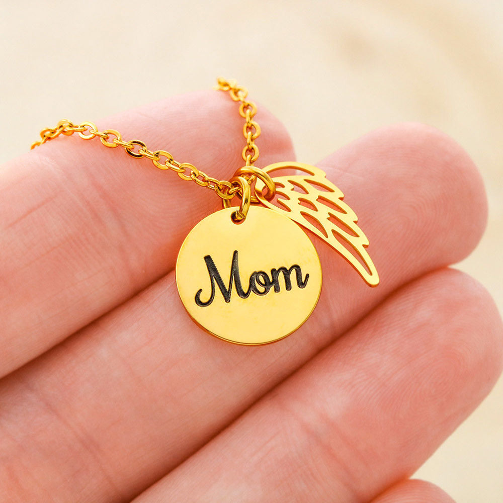 A Message to My Mom in Heaven Necklace