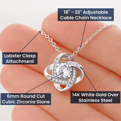 Beautiful Wife - Happy Anniversary | | Love Knot Necklace