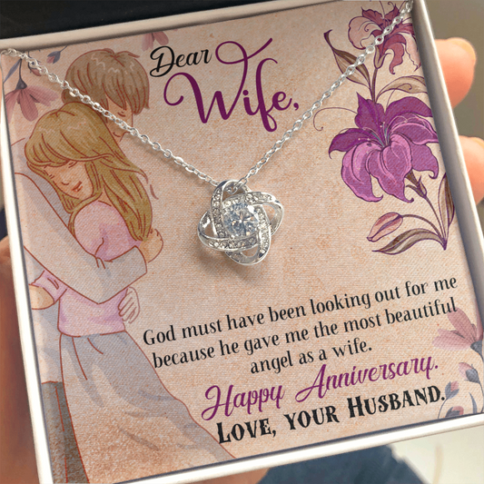 Dear Wife - Happy Anniversary | | Love Knot Necklace