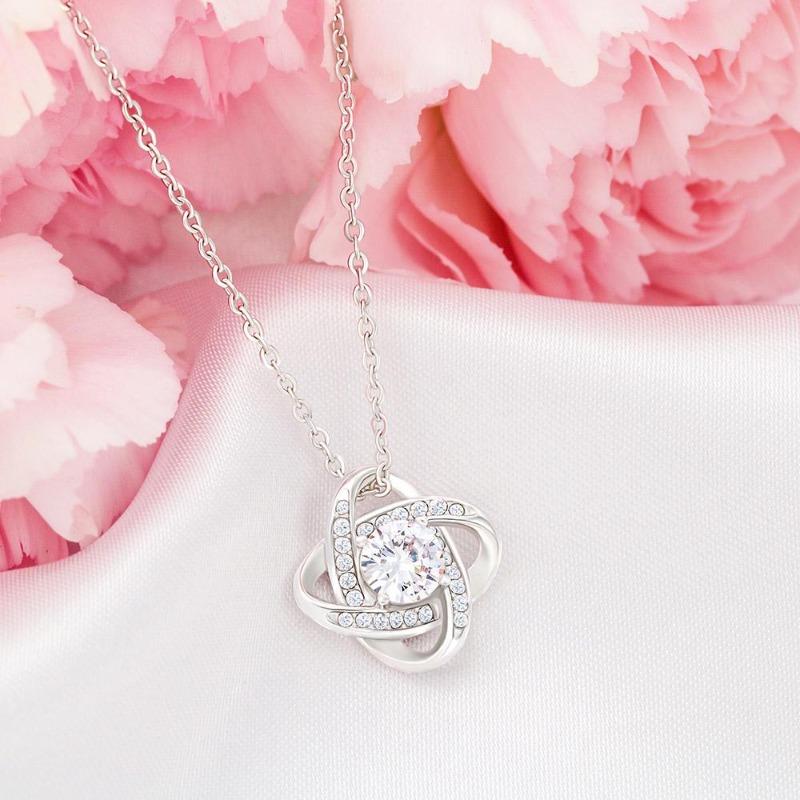 To Loving My Mom - Love Knot Necklace